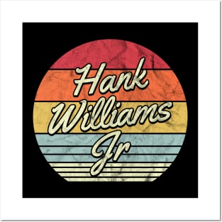 Hank Jr Retro 70s Style Sunset Posters and Art